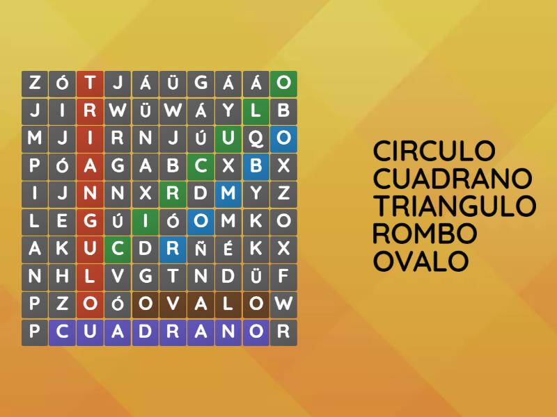 Sopa De Letras Figuras Geometricas Wordsearch