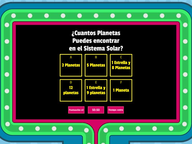 El Sistema Solar Gameshow Quiz