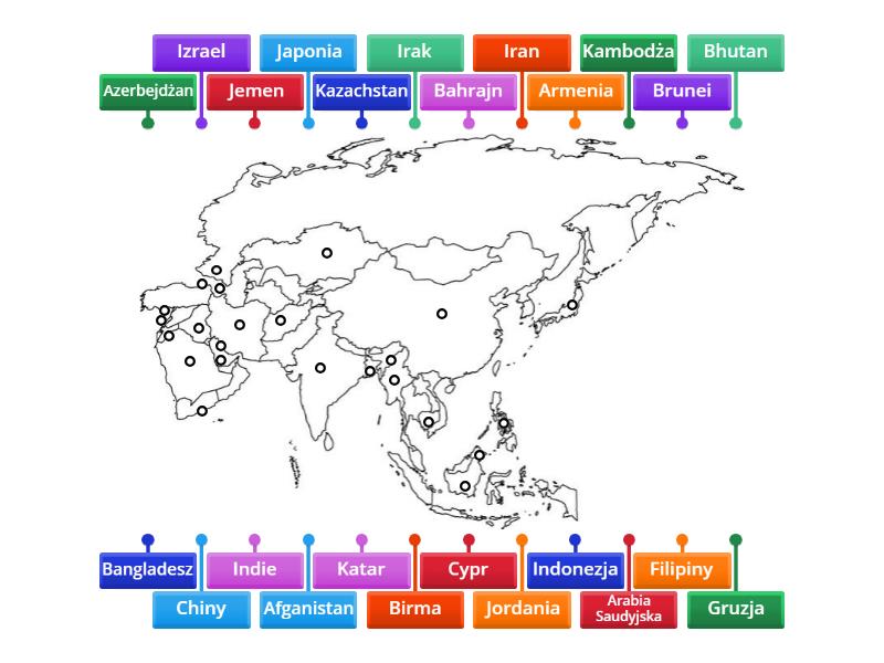 Mapa Polityczna Azji Labelled Diagram