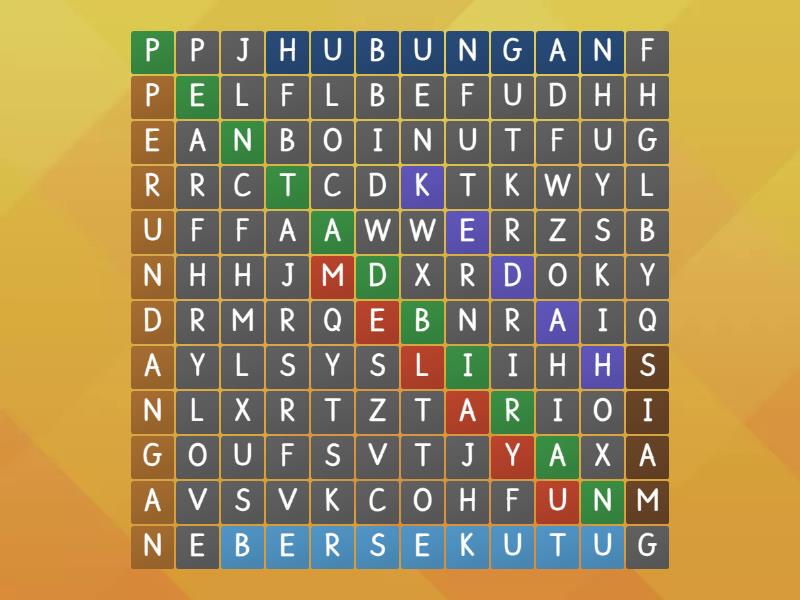 Pentadbiran Negeri Negeri Melayu Tidak Bersekutu Wordsearch