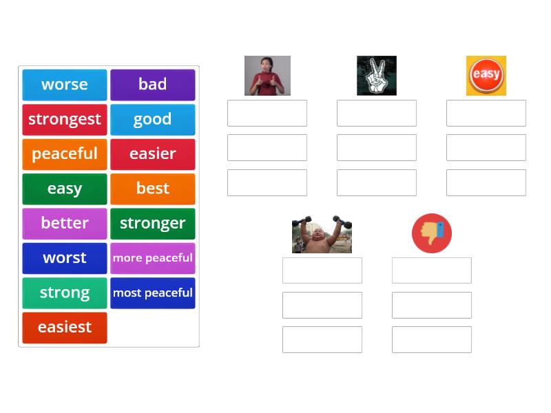 Degree Of Adjectives Positive Comparative And Superlative Ordenar