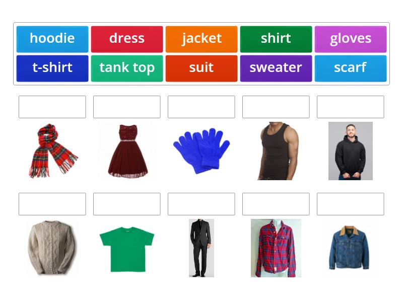 Clothes Vocabulary Une Las Parejas