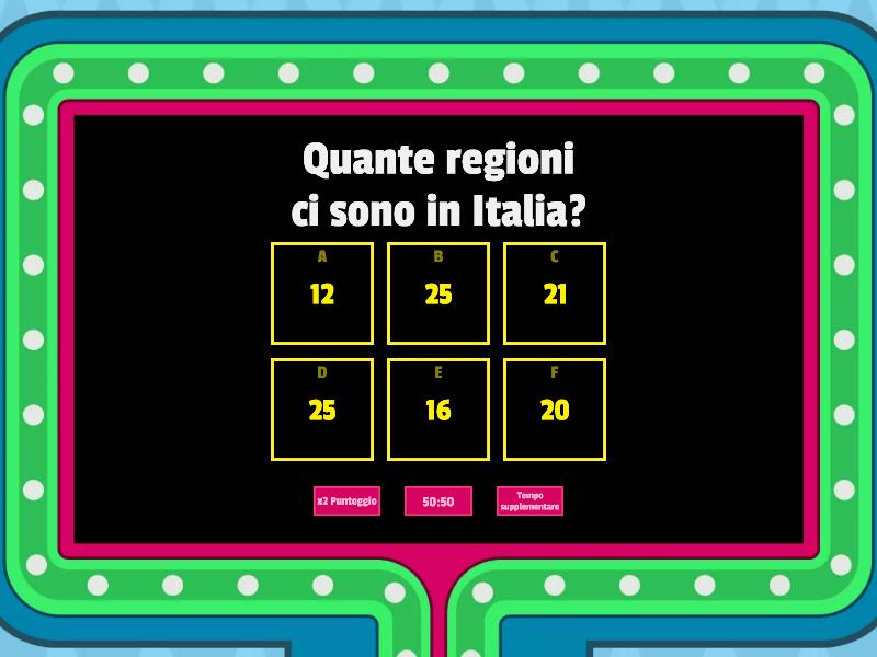 Regioni Province E Capoluoghi D Italia Gameshow Quiz