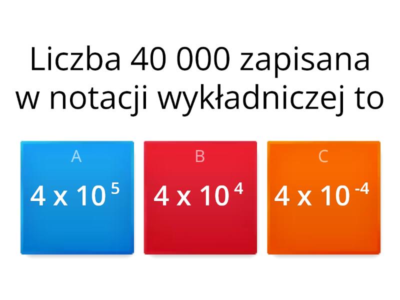 Notacja Wyk Adnicza Klasa A Test