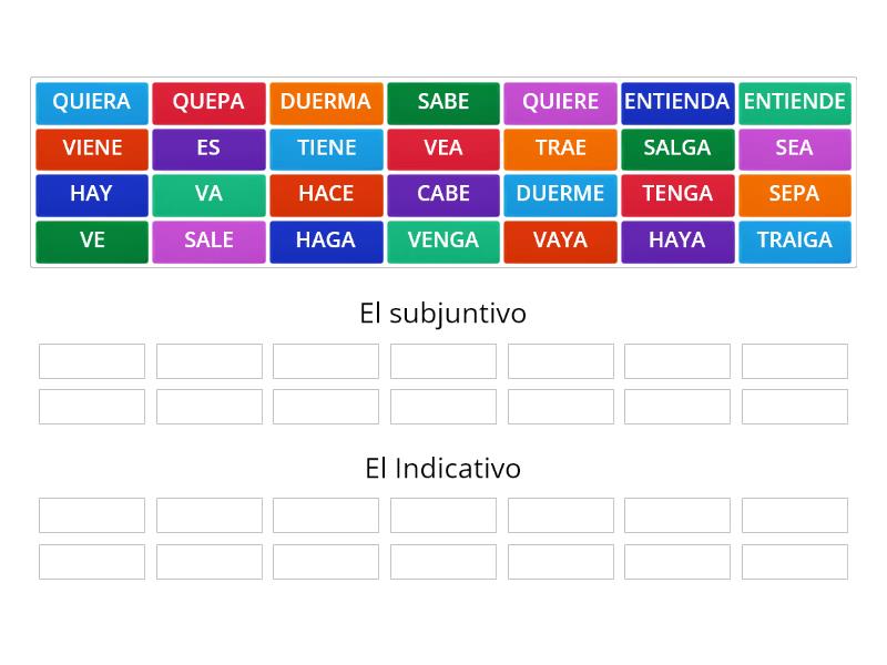 Subjuntivo Ale Group Sort