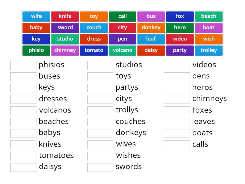 Plural And Nouns Une Las Parejas