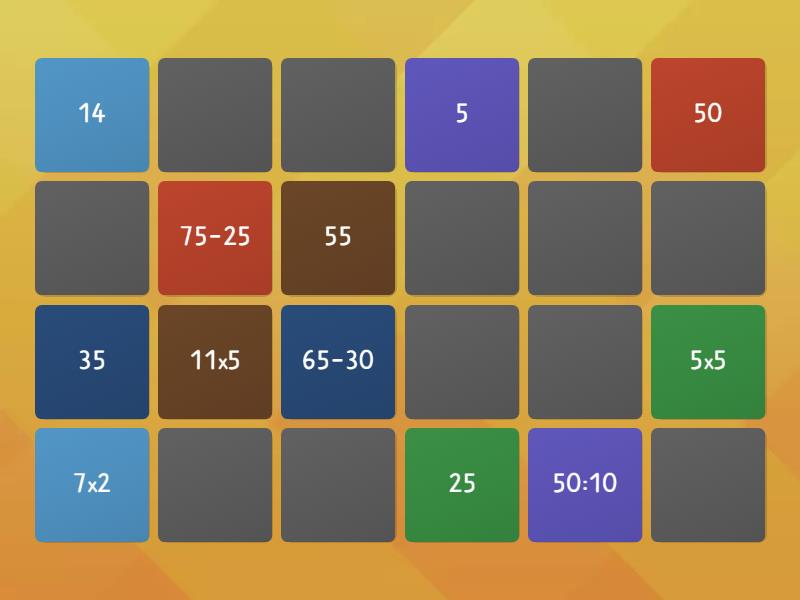 Wordwall Matematicas Basicas Matching Pairs