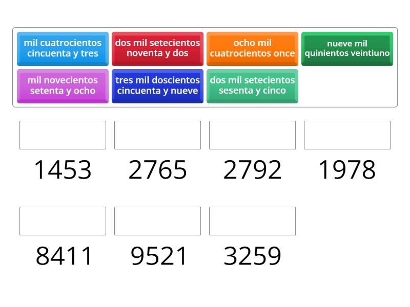 Relaciona Los Numeros Match Up