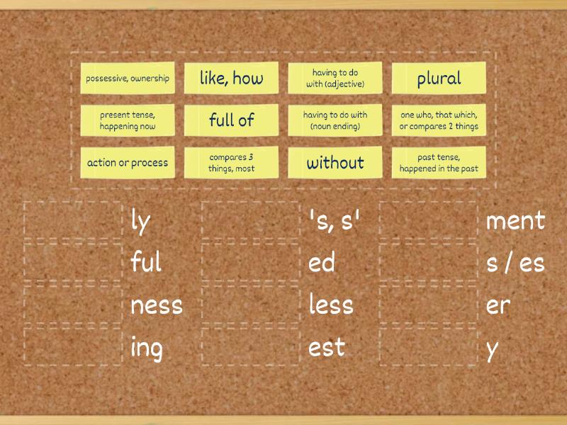 Suffixes Matching Level Match Up