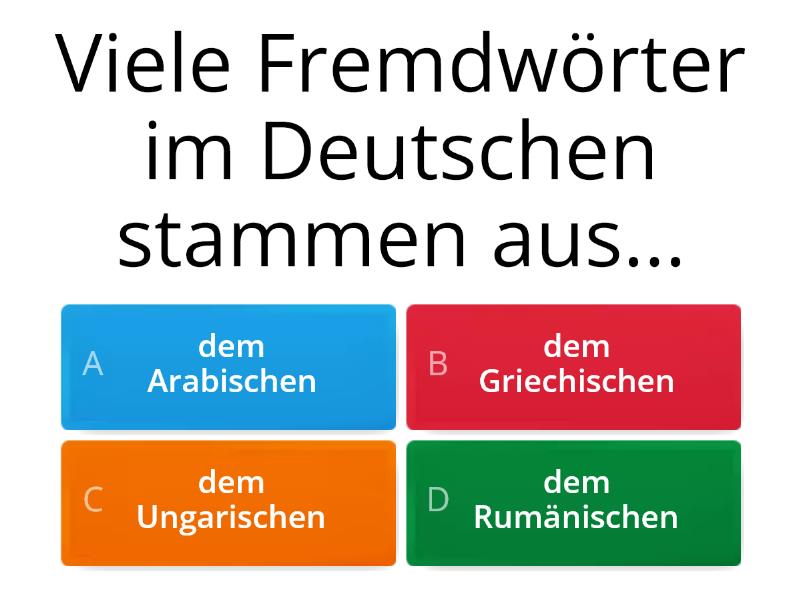 Fremdwörter Quiz