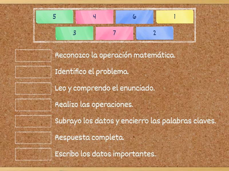 Copy Of Pasos Para Resolver Un Problema Match Up