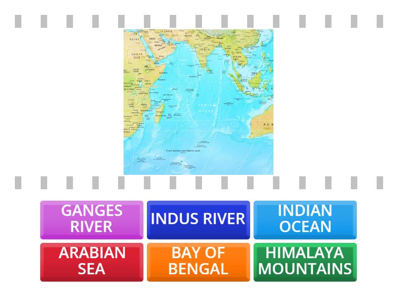 South Asia Physical Map Find The Match