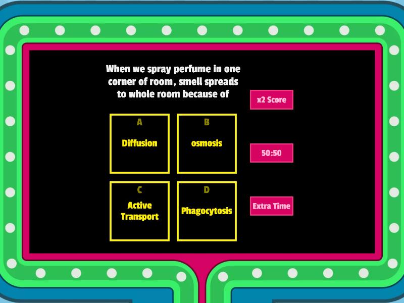 Diffusion And Osmosis Gameshow Quiz