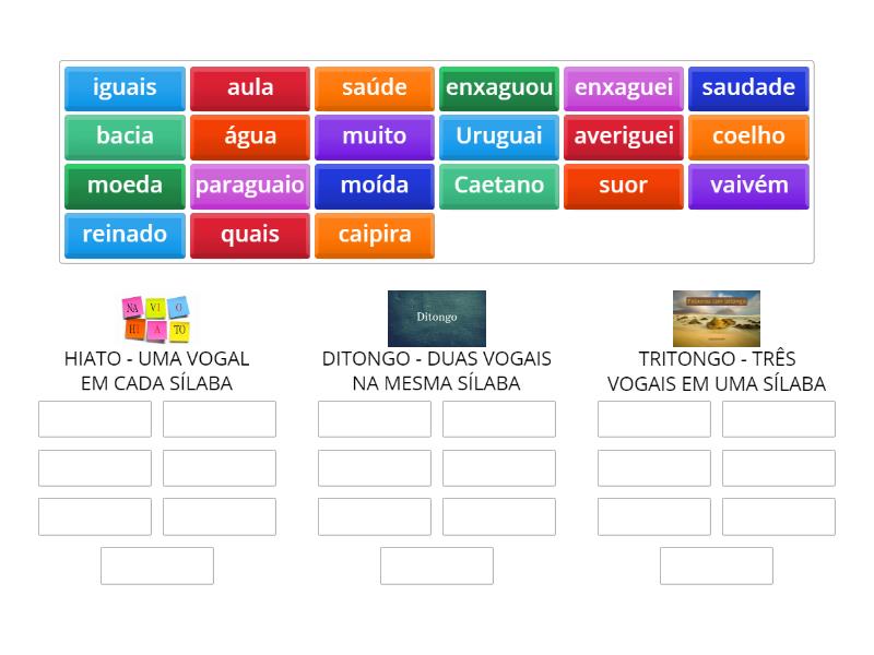 Hiato Ditongo Ou Tritongo Posortuj