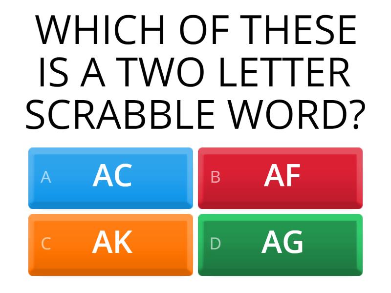 SCRABBLE TWO LETTER WORDS Quiz