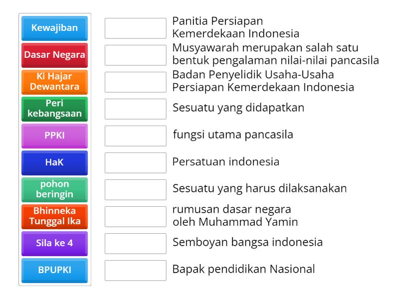 Pendidikan Pancasila Match Up