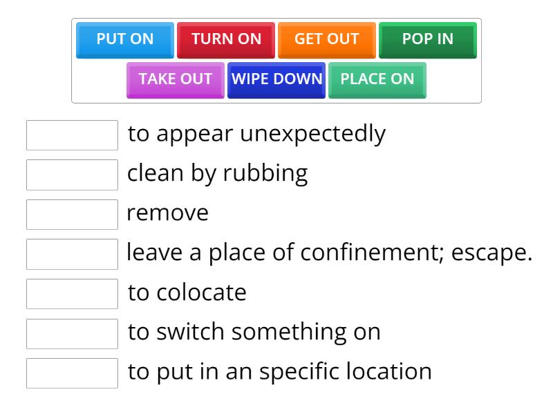 Phrasal Verbs Match Up