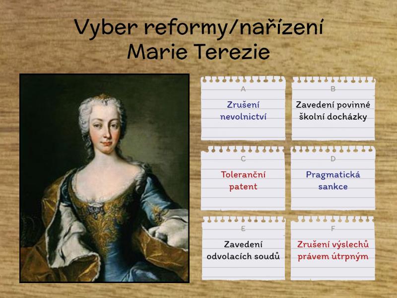 Marie Terezie a Josef II Kvíz