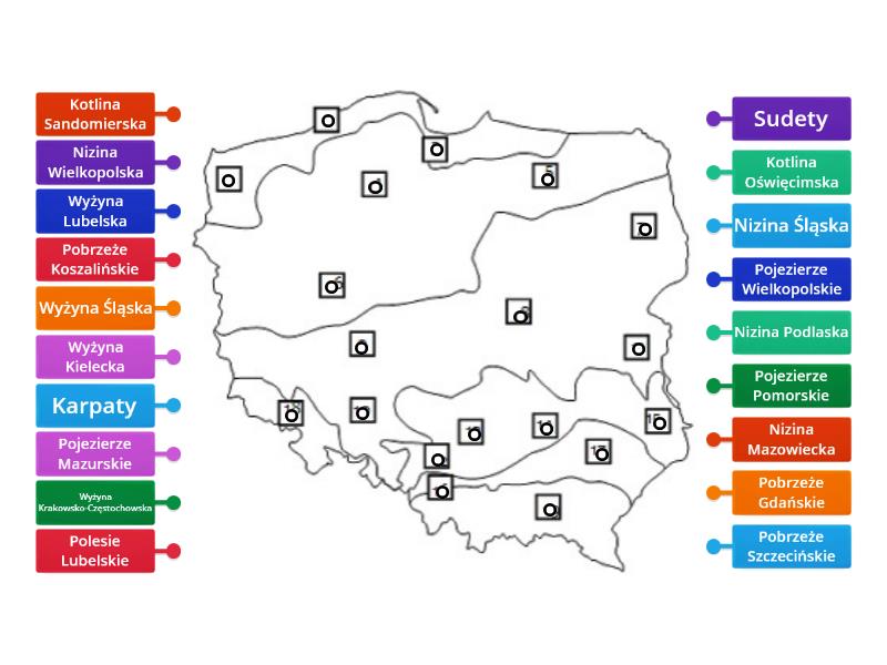 Krainy Geograficzne Polski Labelled Diagram