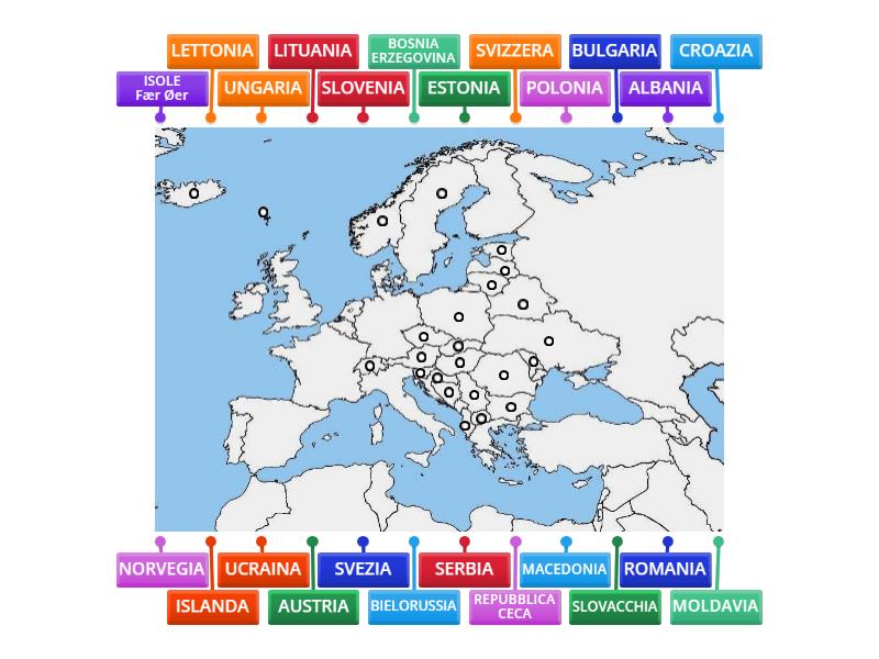 La Cartina Muta Dell Europa Labelled Diagram