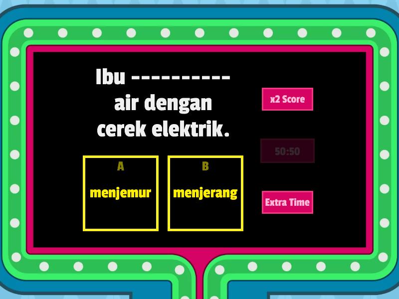 Pilih Kata Kerja Transitif Yang Sesuai Gameshow Quiz