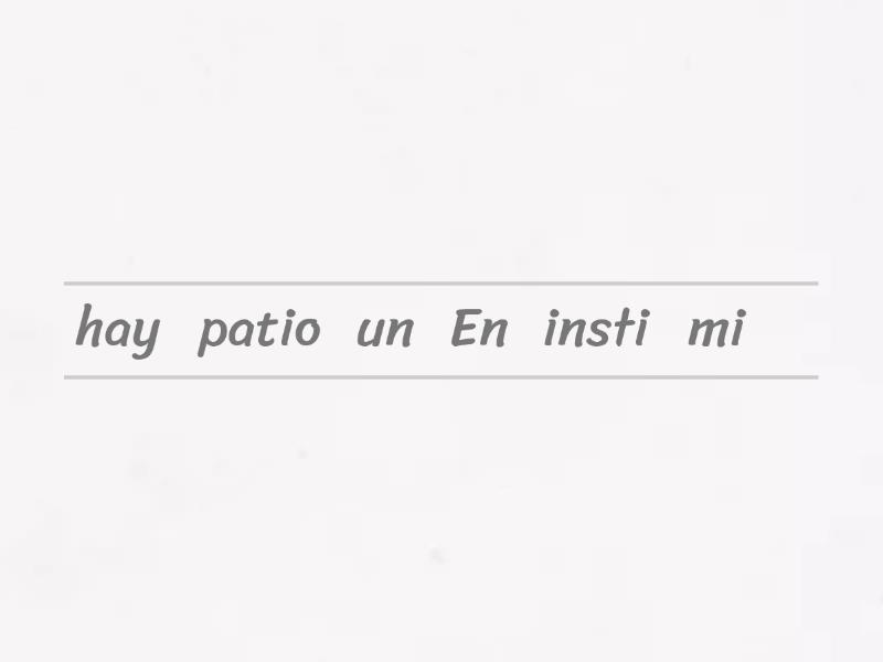 Viva 1 module 3 qué hay en tu insti Unjumble