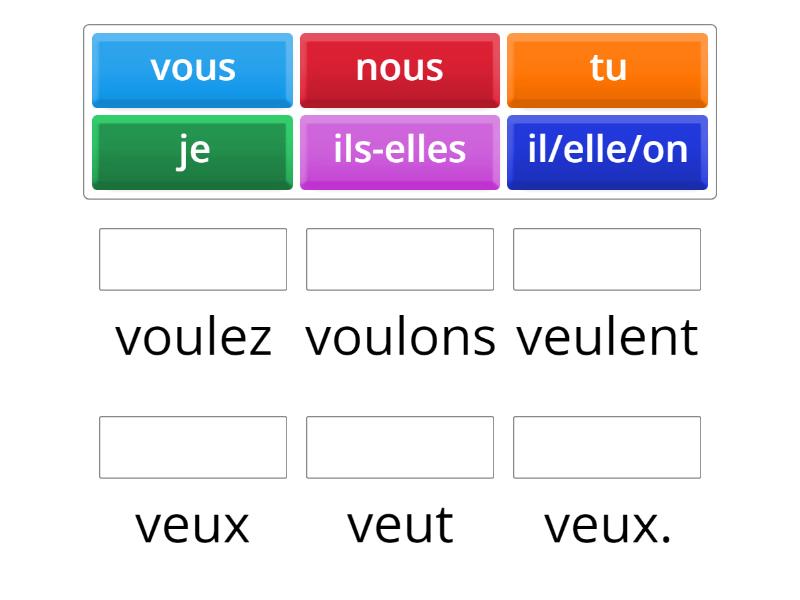 Le Verbe Vouloir Match Up