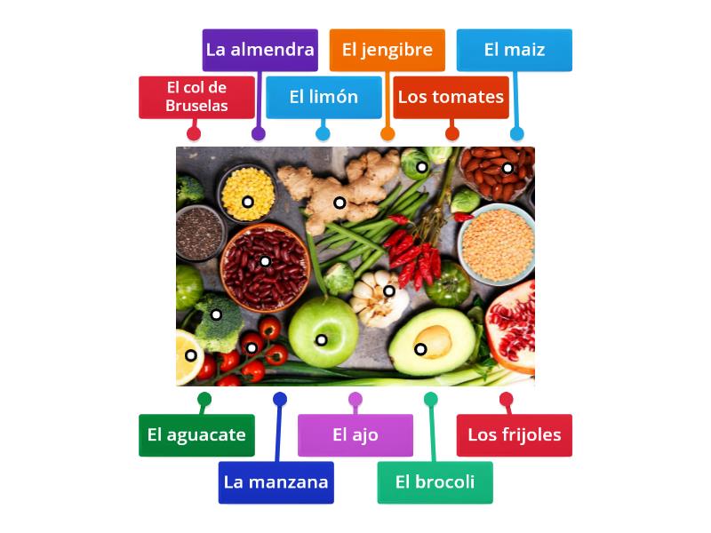 Los Alimentos Labelled Diagram