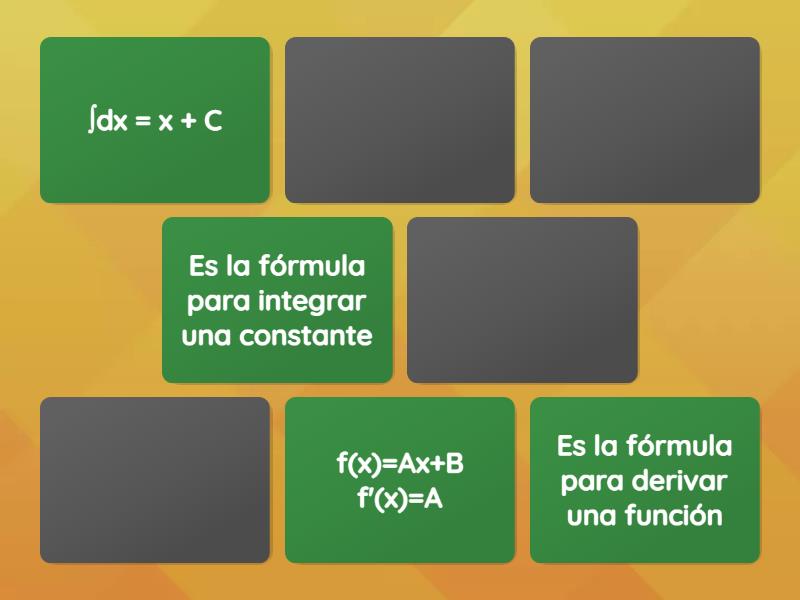 Formulas Para Derivar Y Integrar Matching Pairs