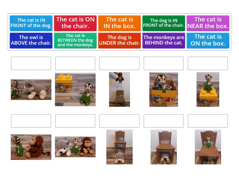 Prepositions Of Place And Toys Une Las Parejas