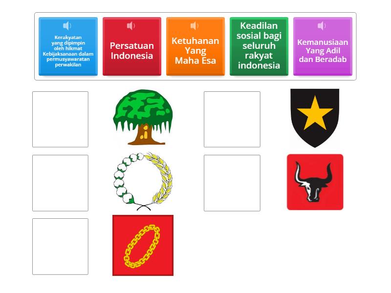 Pasangkan Sila Pancasila Dan Simbolnya Match Up