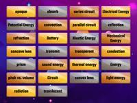 Unit 2: Forms of Energy vocab cards