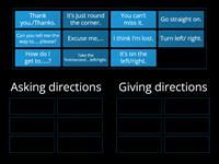 Asking and giving directions