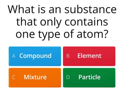 Elements, mixtures, compounds