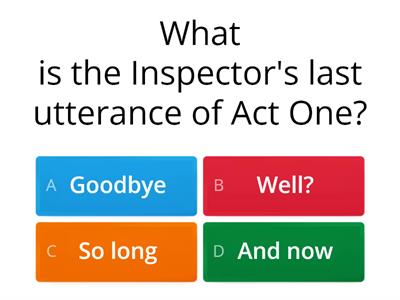 An Inspector Calls Act 2
