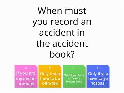 Health and safety section 2 accident prevention and reporting