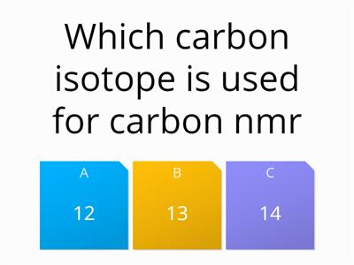 C13 NMR quiz