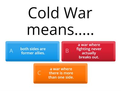 Cold war quiz (early stages)