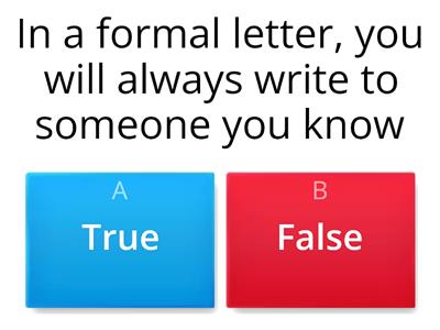 formal letter writing quiz
