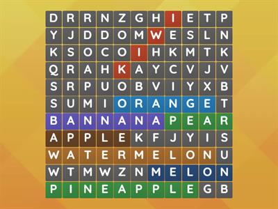 Word Search-Fruit