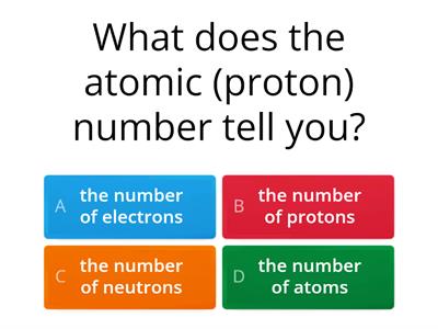 atomic structure quiz