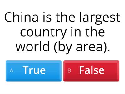 China True or False