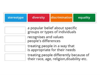 equality and diversity word match