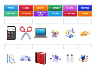 School subjects and items