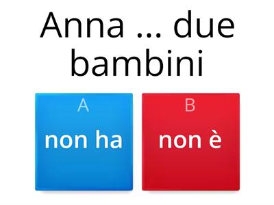 INSERISCI IL VERBO ESSERE E AVERE NELLA FORMA NEGATIVA