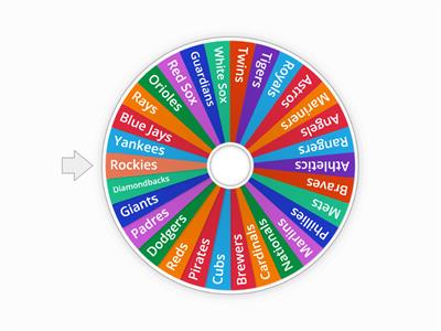 Mlb teams wheel - Teaching resources