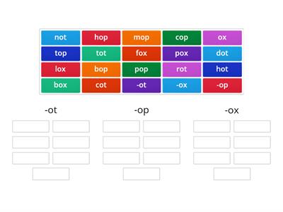 -ot, -op, -ox Sort