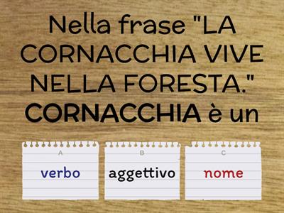 ANALISI GRAMMATICALE -LA CORNACCHIA ASSETATA.