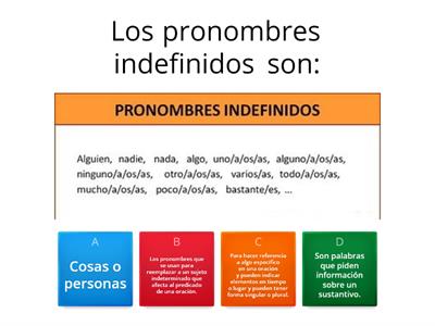 Pronombres indefinidos para PERSONAS