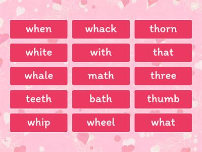 Digraphs th/wh